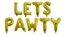 Picture of Lets Pawty Letter Foil Gold